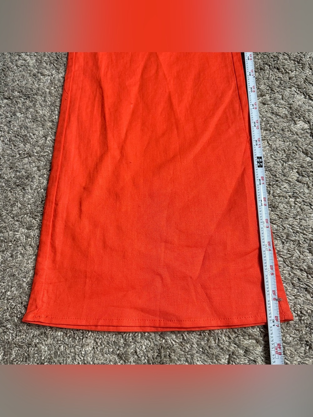 Commense Two Pants Set XS Cotton Linen orange Oversized Boho NEW resort summer - Picture 14 of 16